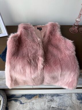 Pink Faux Fur Vest